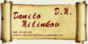Danilo Milinkov vizit kartica
